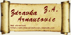 Zdravka Arnautović vizit kartica